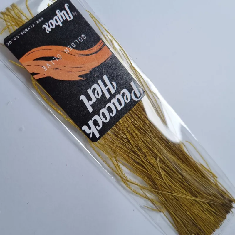 Flybox Peacock Herl Golden Olive-1